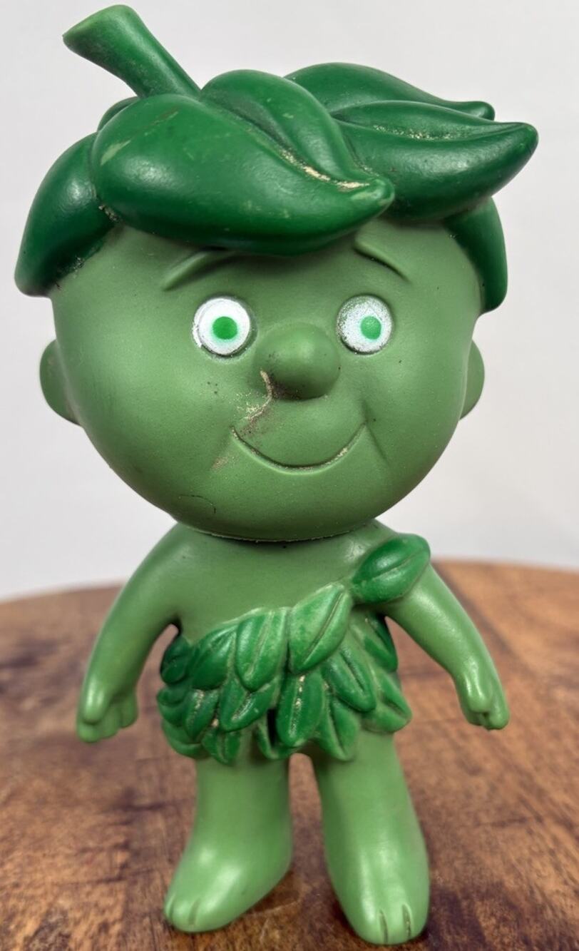 Vintage Jolly Green Giant Little Sprout Vinyl Toy 6" Rubber Doll Figure